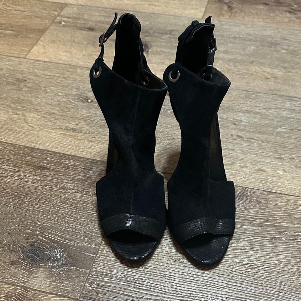 Saks Fifth Avenue Black Heeled Boots